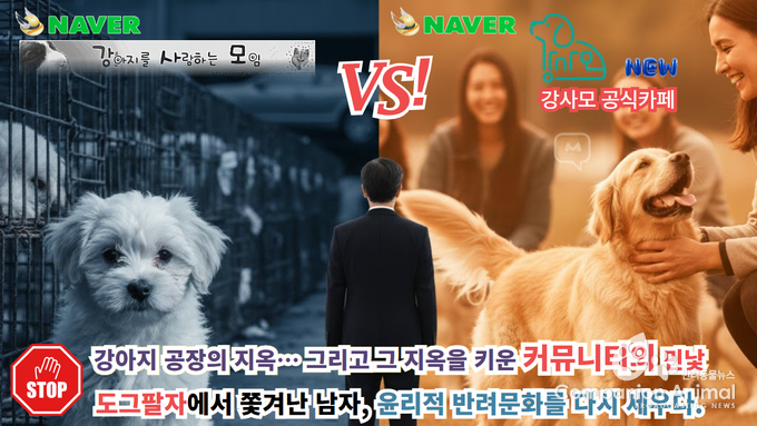 “강아지를 사랑한다면… 생명을 팔지 마세요” NAVER 2개의 강사모 커뮤니티?